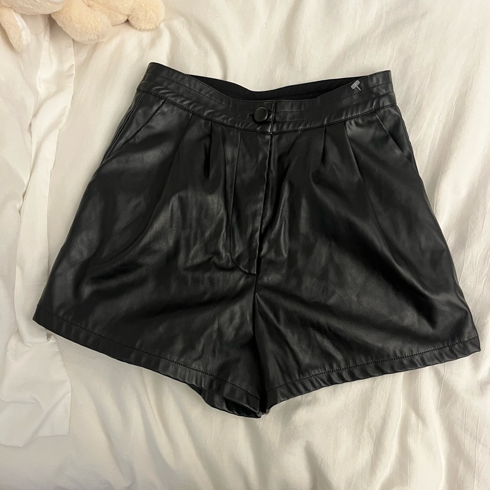 Princess Polly faux leather shorts